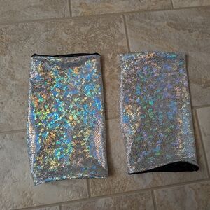 Holographic Sequin Pleaser Shoe Protectors